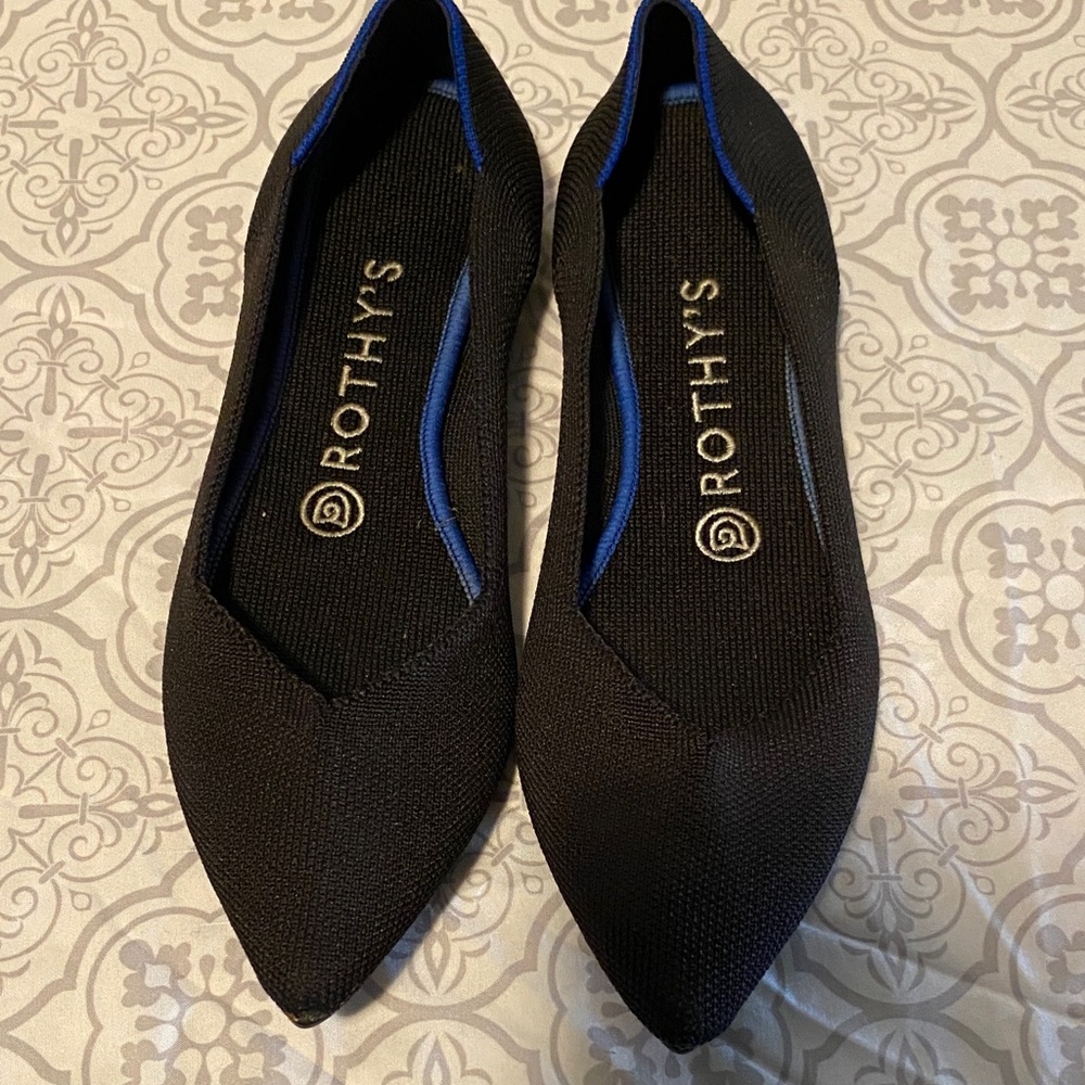 Rothy's Black and Blue Flats